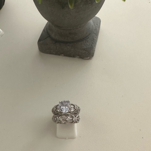 Beautiful wedding bands 925 sterling silver rings - Picture 2 of 2